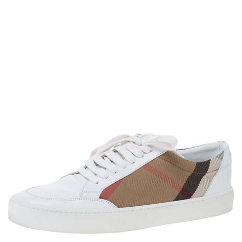 burberry canvas check and leather sneakers|Burberry Limited.